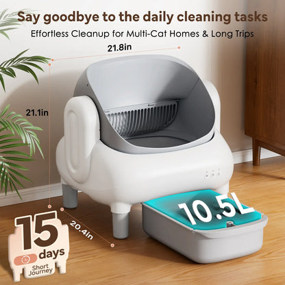 FUMOI Automatic Self-Cleaning Litter Box for Multi-Cat Homes