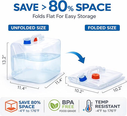 Portable 5.3-Gallon Collapsible Water Container