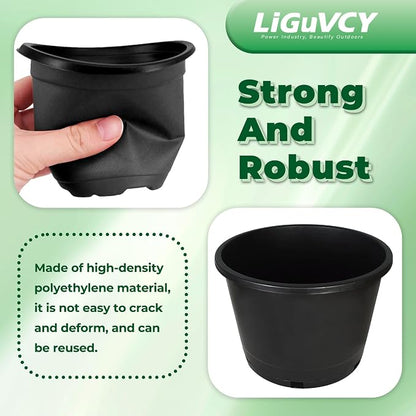 10-Pack 5-Gallon Nursery Pots with Drainage