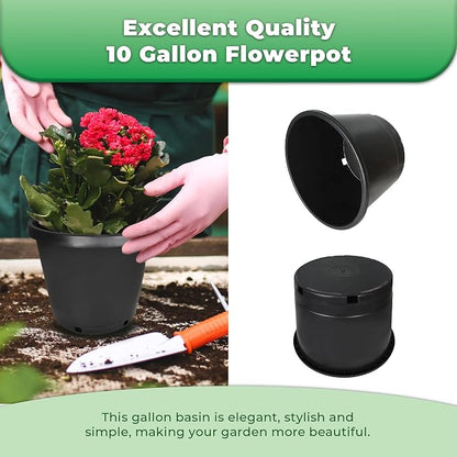 10-Pack 5-Gallon Nursery Pots with Drainage