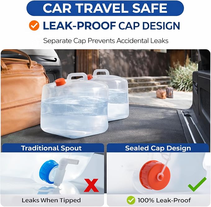 Portable 5.3-Gallon Collapsible Water Container