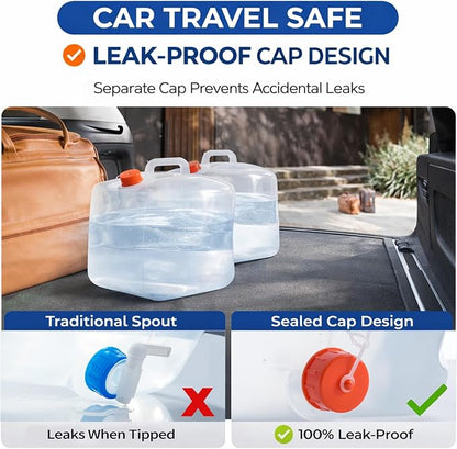 Portable 5.3-Gallon Collapsible Water Container