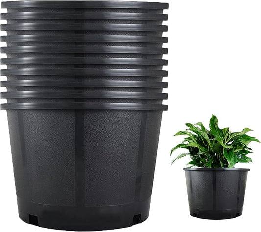 10-Pack 5-Gallon Nursery Pots with Drainage