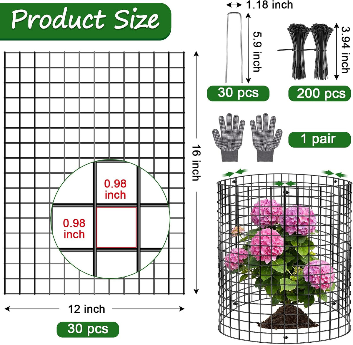 30-Pack Garden Plant Protectors – Keep Animals Out