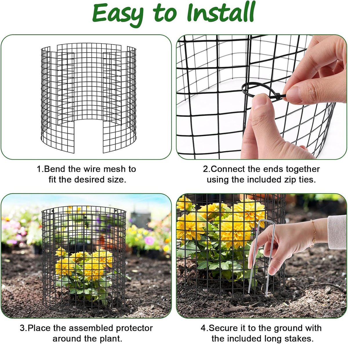 30-Pack Garden Plant Protectors – Keep Animals Out