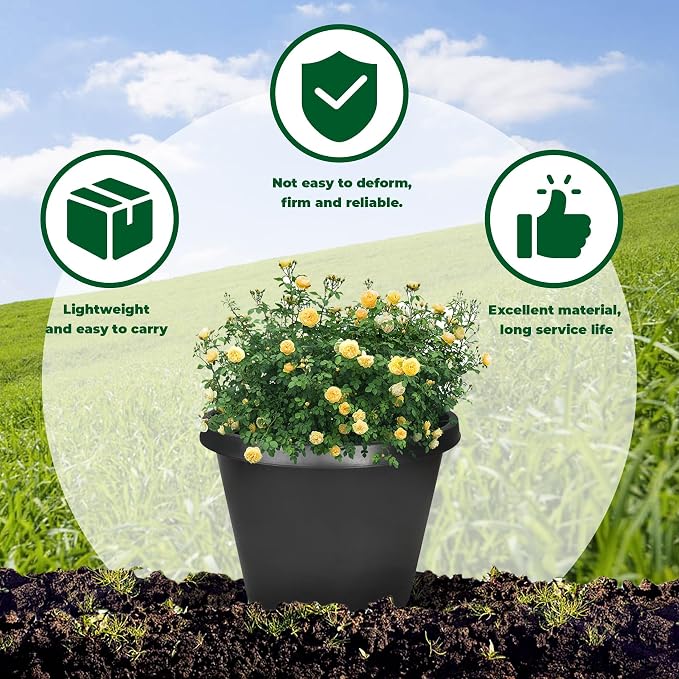 10-Pack 5-Gallon Nursery Pots with Drainage