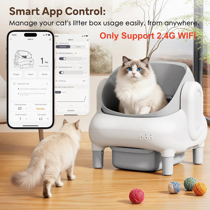 FUMOI Automatic Self-Cleaning Litter Box for Multi-Cat Homes