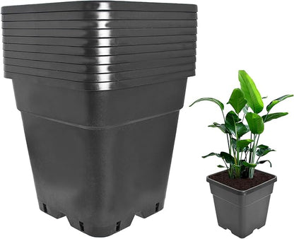 10-Pack 5-Gallon Nursery Pots with Drainage